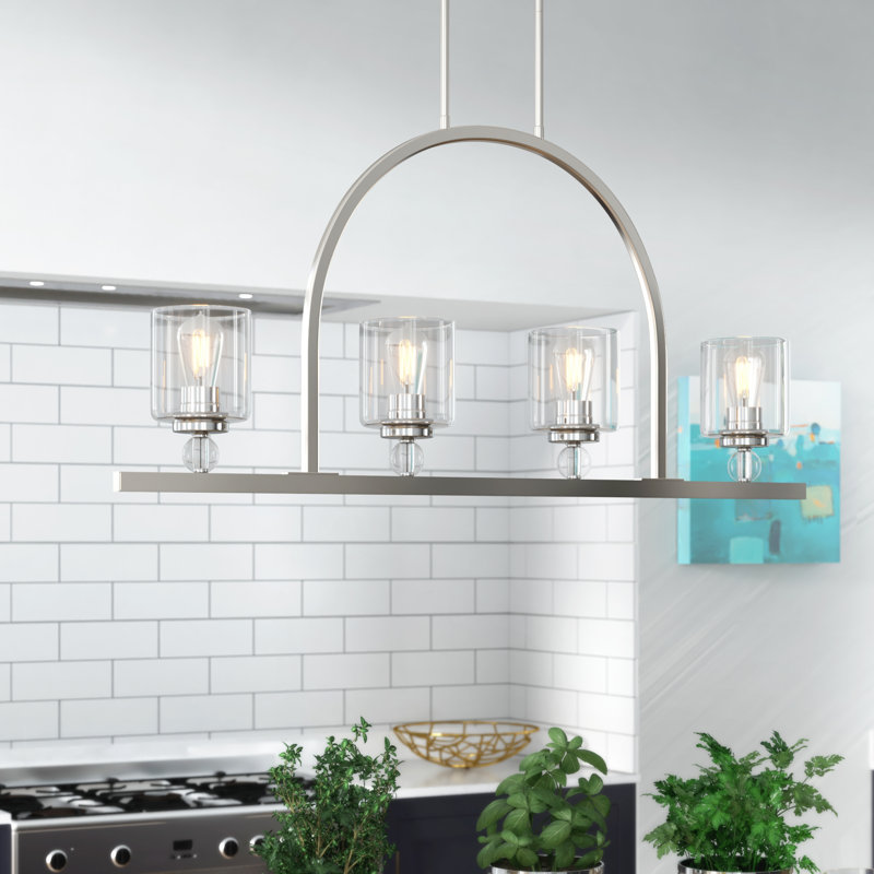 Ivy Bronx Friedman 4 Light Kitchen Island Linear Pendant & Reviews